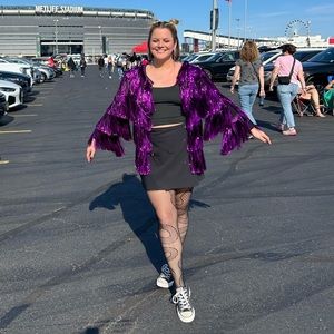 Metallic Tinsel Fringe Jacket - Perfect for the ERAs TOUR!